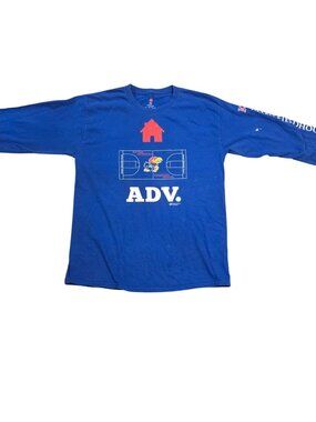 Kansas Jayhawks Basketball Graphic Tee Long Sleeve Shirt AS IS Allen Fieldhouse